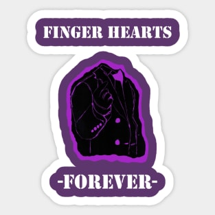 Finger Hearts Forever Purple Sticker